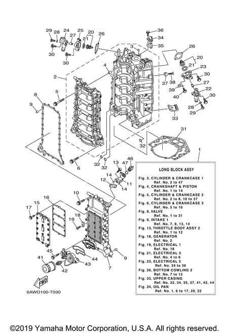 Yamaha Gasket, Cylinder | 6AW-11351-00-00