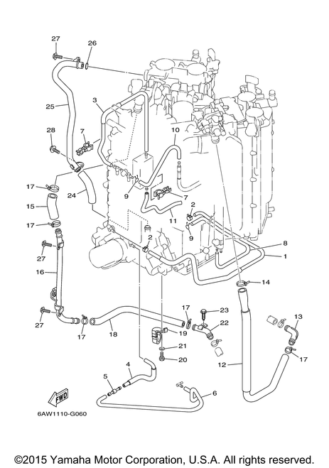 Yamaha Hose 1 | 6AW-12576-00-00