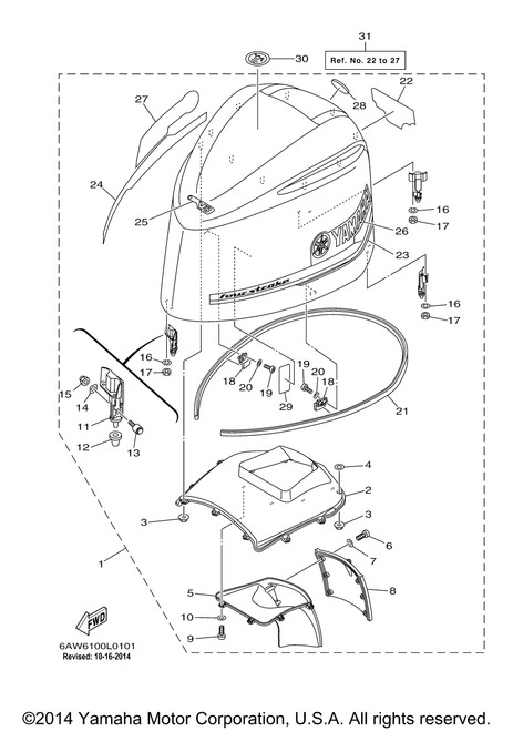 Yamaha Duct, Water Separator | 6AW-42635-00-00
