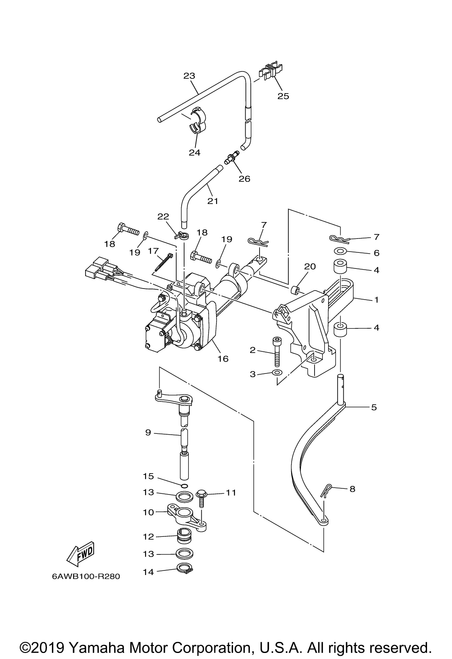 Yamaha Bracket | 6AW-44118-01-00