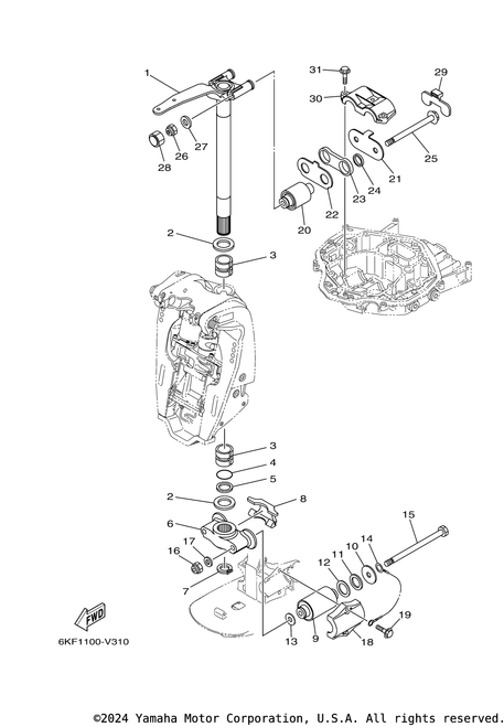 Yamaha Housing, Lower Mount Rubber 2 | 6AW-44552-00-CA