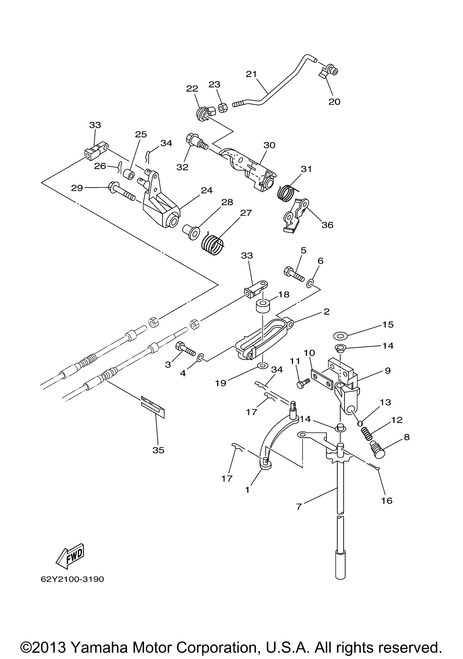 Yamaha Lever, Accel. Control | 62Y-42335-20-00