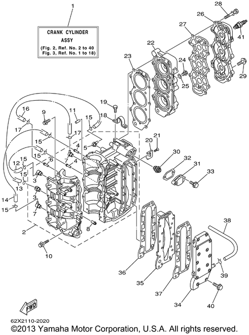 Yamaha Head, Cylinder 1 | 63D-11111-00-1S