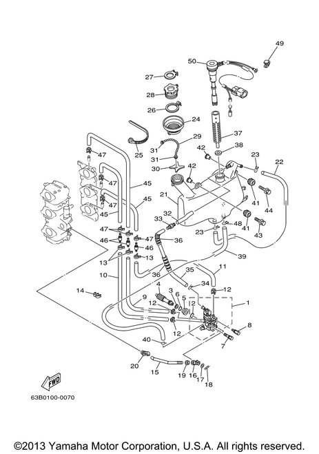 Yamaha Oil Tank Comp. | 63D-21707-00-00