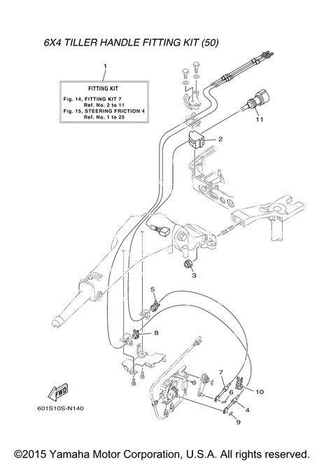 Yamaha Throttle Cable Assembly | 63D-26301-01-00