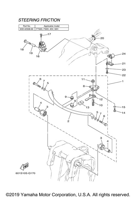 Yamaha Clamp, Cord | 63D-82361-00-00
