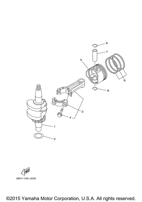 Yamaha Pin, Piston | 6BX-11633-00-00