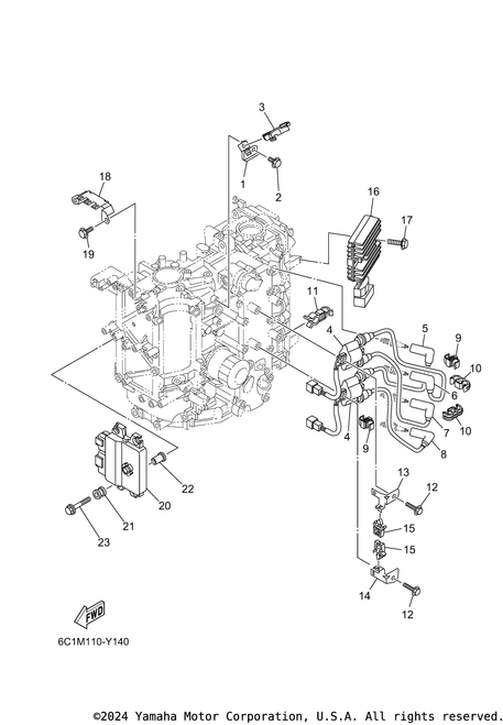 Yamaha Engine Control Unit Assembly | 6C1-8591A-60-00
