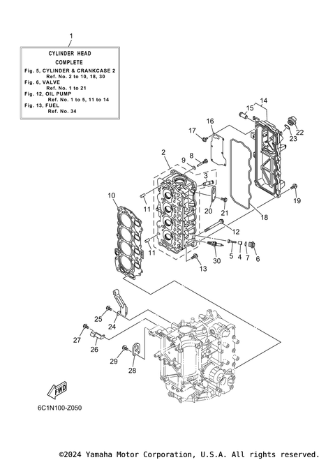 Yamaha Gasket, Cylinder Head 1 | 6C5-11181-01-00