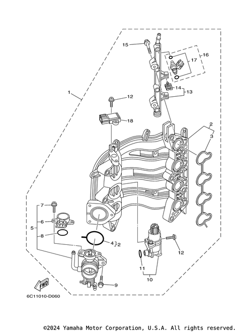 Yamaha Pipe, Delivery 1 | 6C5-13161-00-00
