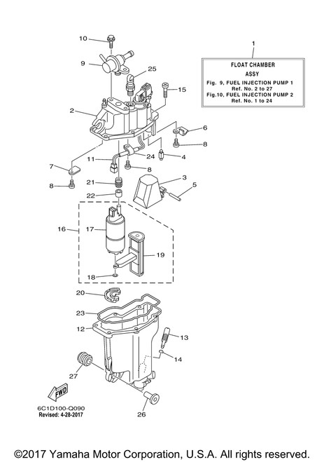 Yamaha Fuel Pump Assembly | 6C5-13910-10-00
