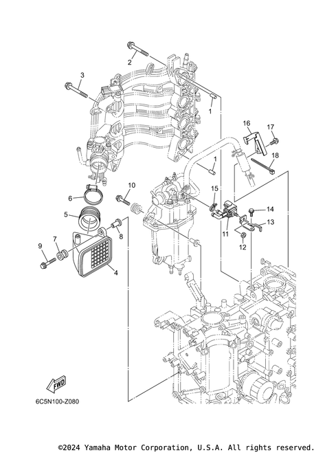 Yamaha Joint, Air Cleaner | 6C5-14453-02-00