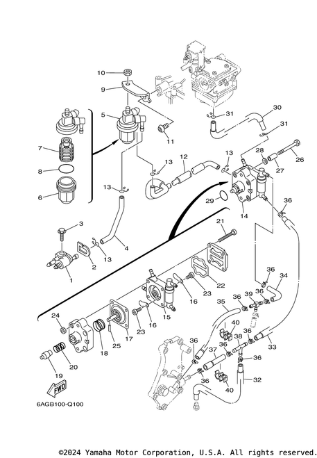 Yamaha Pipe, Joint 4 | 6C5-24378-00-00