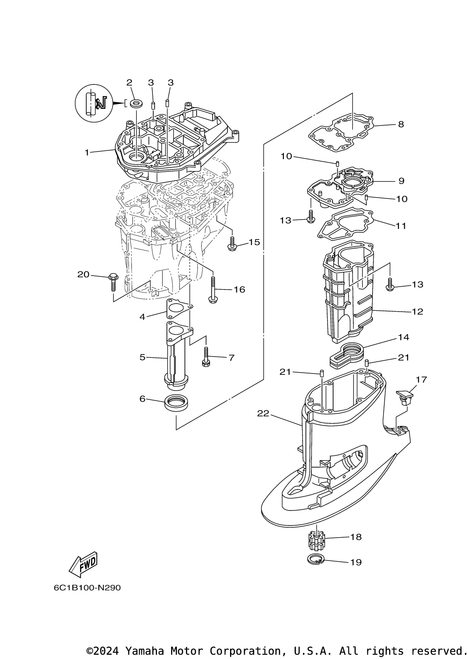 Yamaha Guide, Exhaust | 6C5-41137-03-00