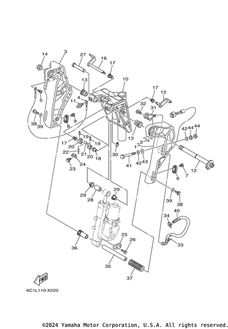 Yamaha Bracket, Clamp 2 | 6C5-43112-01-CE