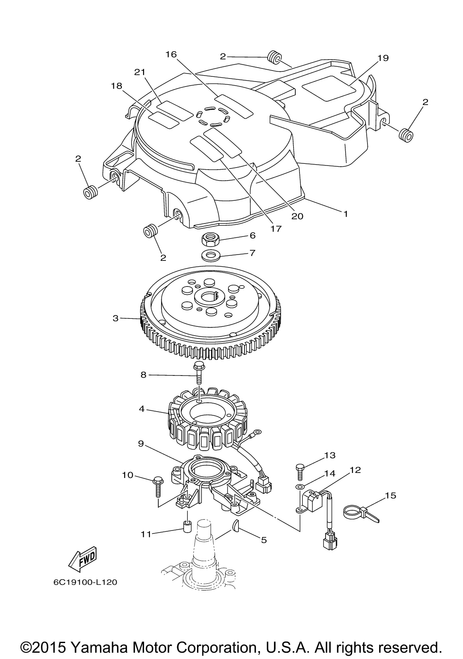Yamaha Cover, Flywheel | 6C5-81337-00-00