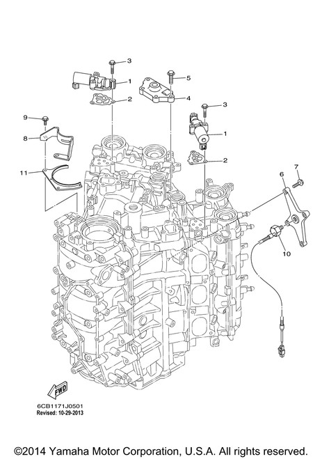 Yamaha Plate 1 | 6CB-1149A-00-00