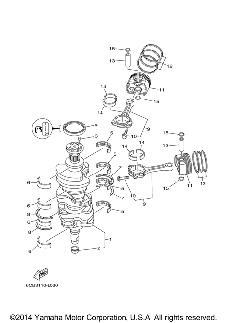 Yamaha Bolt, Connecting Rod | 6CB-11654-00-00