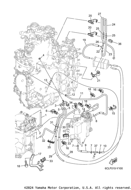 Yamaha Hose, Vacuum Sensing 3 | 6CB-13532-10-00