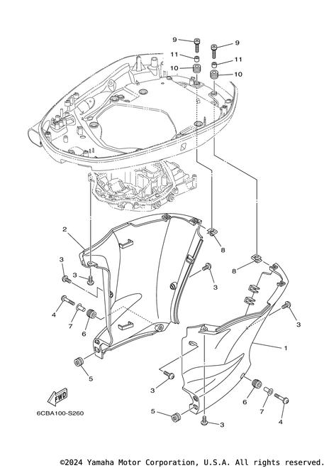 Yamaha Apron | 6CB-42771-02-8D