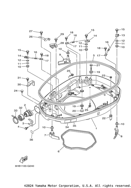 Yamaha Lever, Clamp 2 | 6CB-42816-02-8D