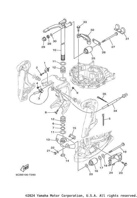 Yamaha Housing, Lower Mount Rubber 1 | 6CB-44551-01-8D