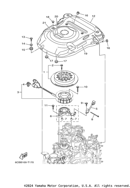 Yamaha Stator Assembly | 6CB-81410-11-00
