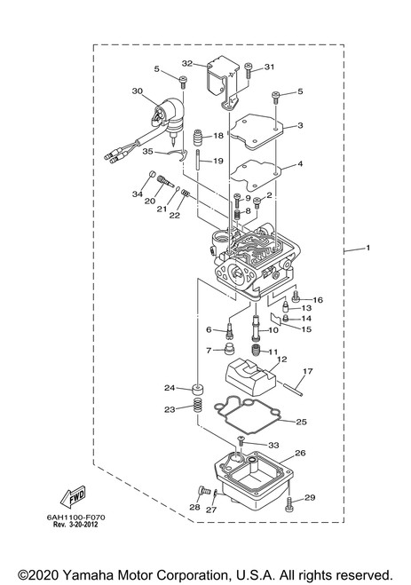 Yamaha Cover, Plunger Cap | 65W-14373-01-00