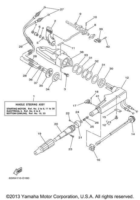 Yamaha Cable, Throttle 1 | 65W-26311-00-00