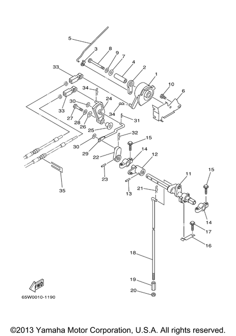 Yamaha Rod, Shift | 65W-44143-00-00
