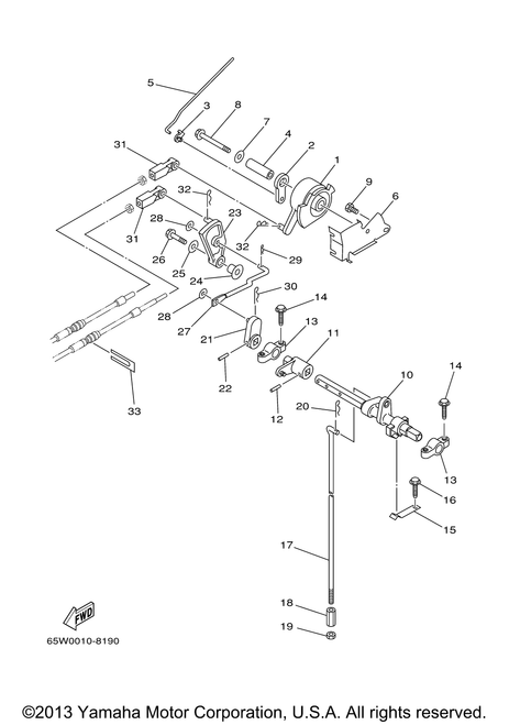 Yamaha Rod, Shift | 65W-44143-10-00
