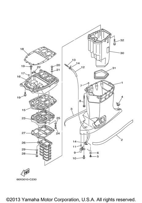 Yamaha Gasket, Muffler | 66K-45123-00-00
