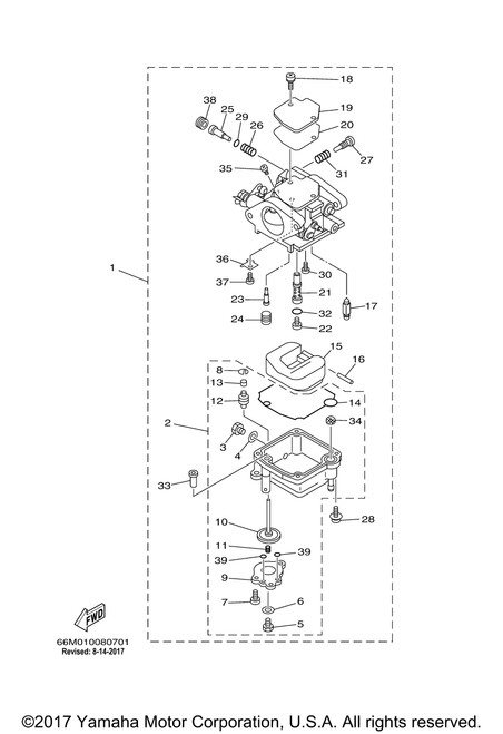 Yamaha Gasket | 66M-14398-00-00