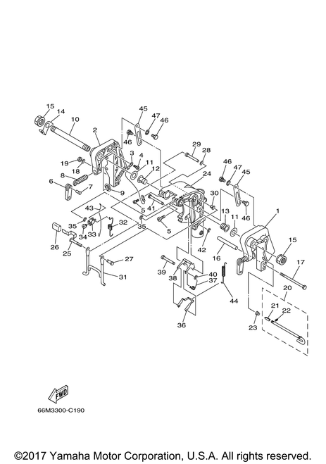 Yamaha Rod, Tilt Lock | 66R-43617-00-00