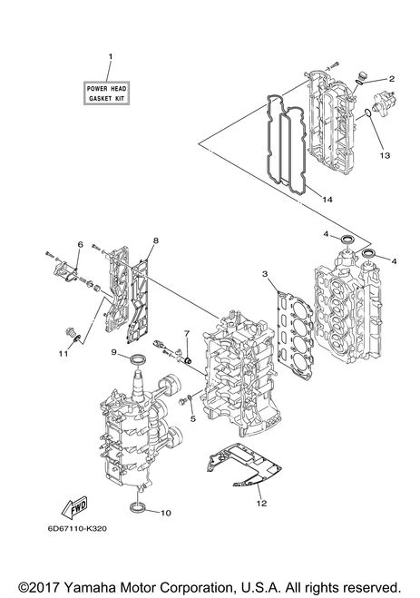 Yamaha Gasket, Cylinder Head 1 | 67F-11181-03-00