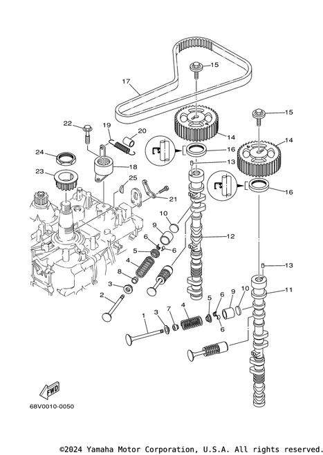 Yamaha Pad, Adjusting (2.600) | 67F-12168-S0-00