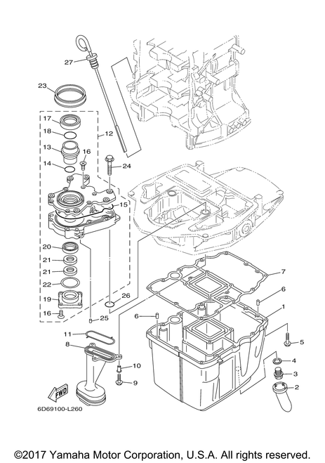 Yamaha Shaft, Pump | 67F-13314-02-00