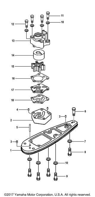 Yamaha Outer Plate, Cartridge | 67F-44323-00-00