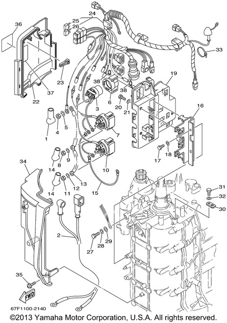 Yamaha Cover, Terminal | 67F-81916-02-00