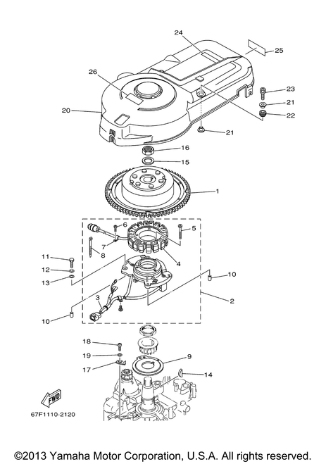 Yamaha Stator Assembly | 67F-85510-01-00
