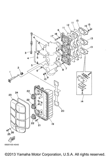 Yamaha Gasket | 688-14483-A0-00