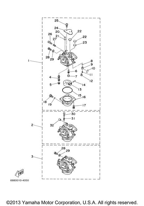 Yamaha Body, Float Chamber | 688-14980-00-00
