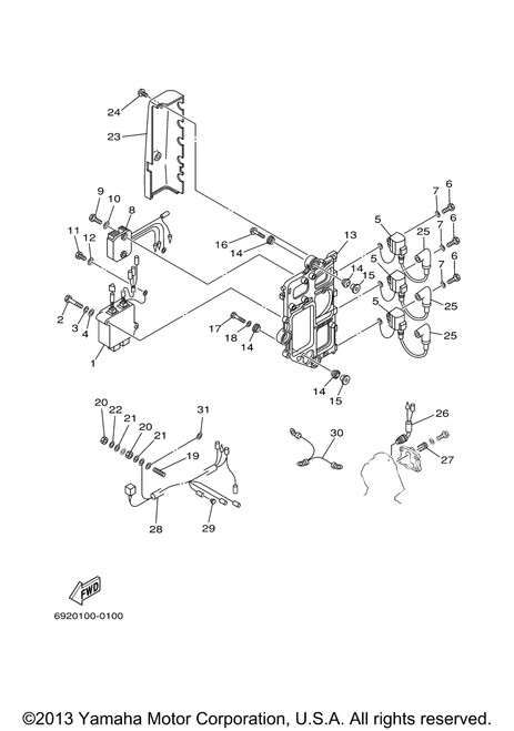 Yamaha C.D.I. Unit Assembly | 688-85540-00-00