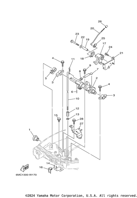 Yamaha Rod, Shift 1 | 68T-44143-01-00