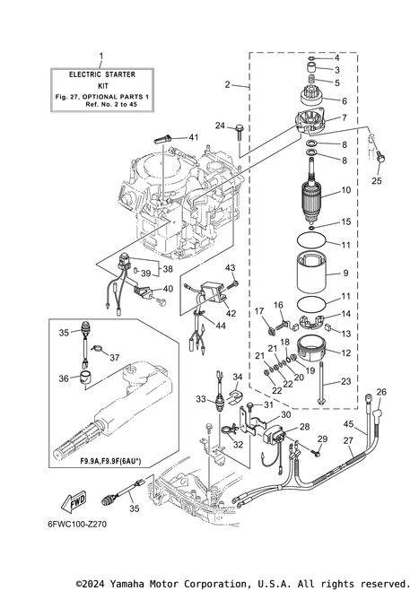 Yamaha Starting Motor Assembly | 68T-81800-10-00