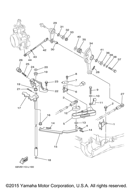 Yamaha Bracket | 68V-44117-02-00
