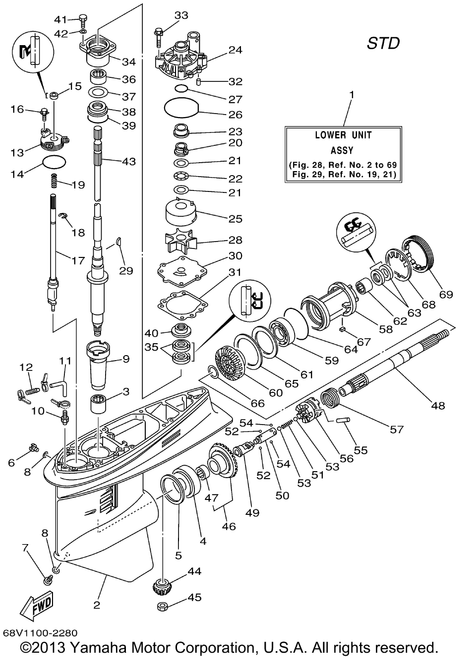 Yamaha Drive Shaft Comp. | 68V-45501-10-00