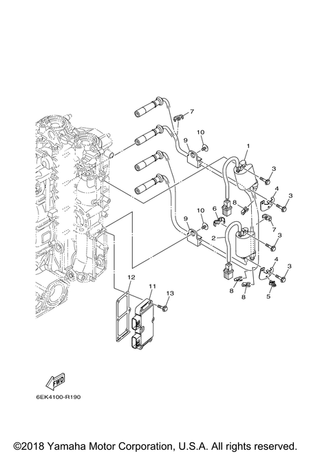 Yamaha Ignition Coil Assembly | 68V-82310-01-00