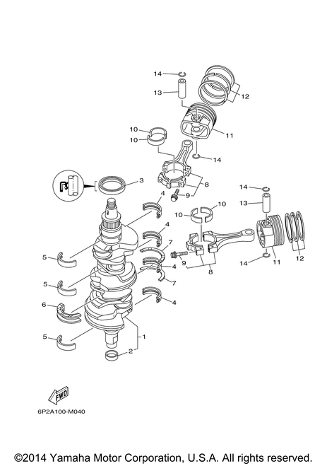 Yamaha Bearing, Thrust 1 (#1) | 69J-11426-01-00