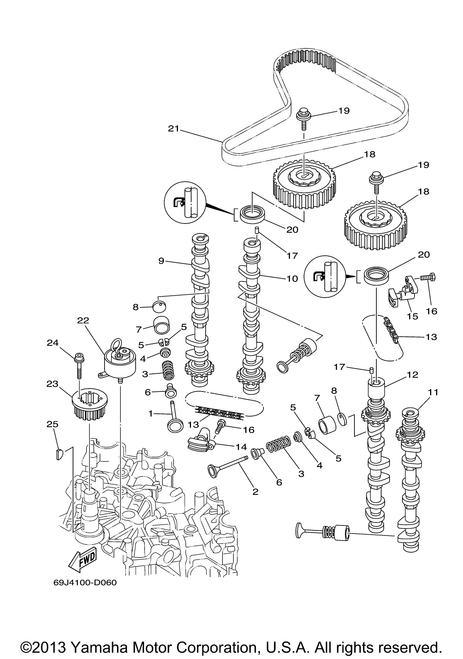 Yamaha Camshaft 4 | 69J-12182-00-00